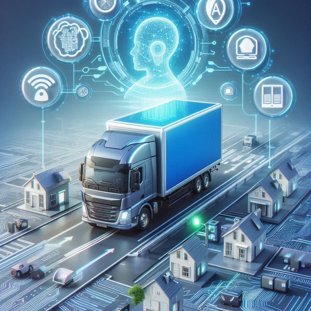 an image of a moving truck and moving technology