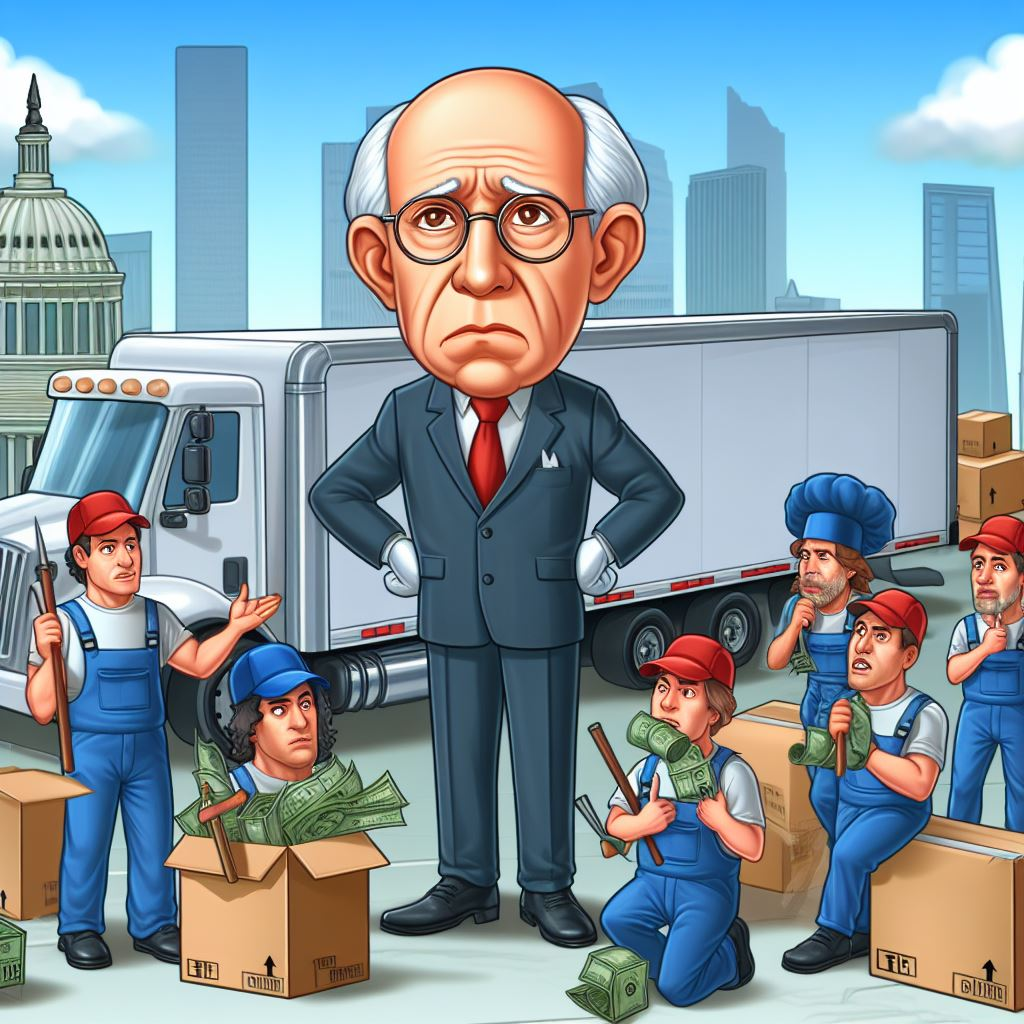 an image of a man lecturing people in the moving business next to a moving truck